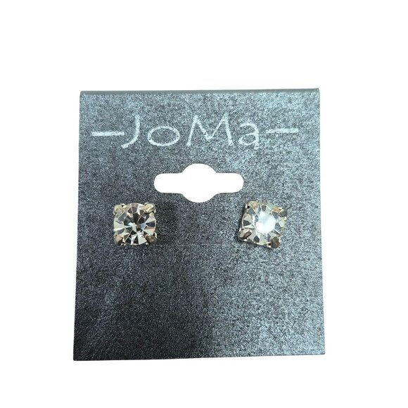 JoMa Cubic Zirconia Stud Earrings Made In USA - Picture 1 of 3